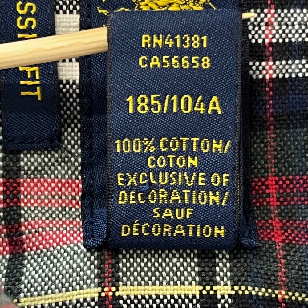 Ralph Lauren Mens Button Down Shirt XL Red Green Plaid LS Classic Fit Pony Logo - Picture 5 of 13